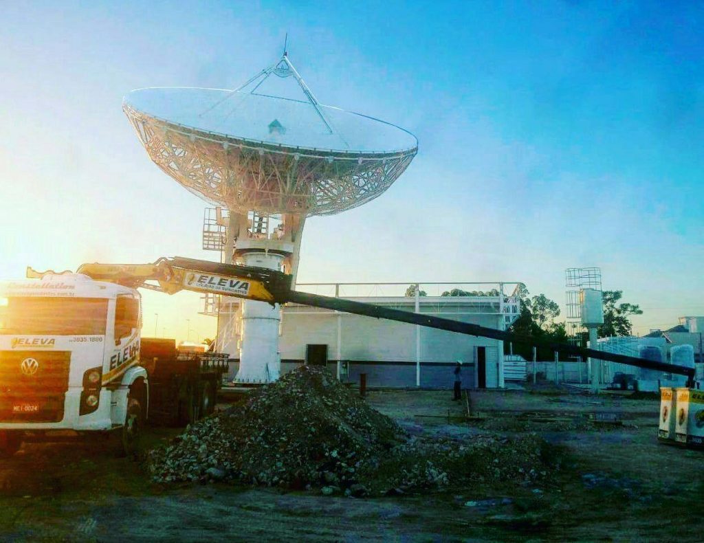 , Cesto Aéreo Montagem Antena Base Aérea