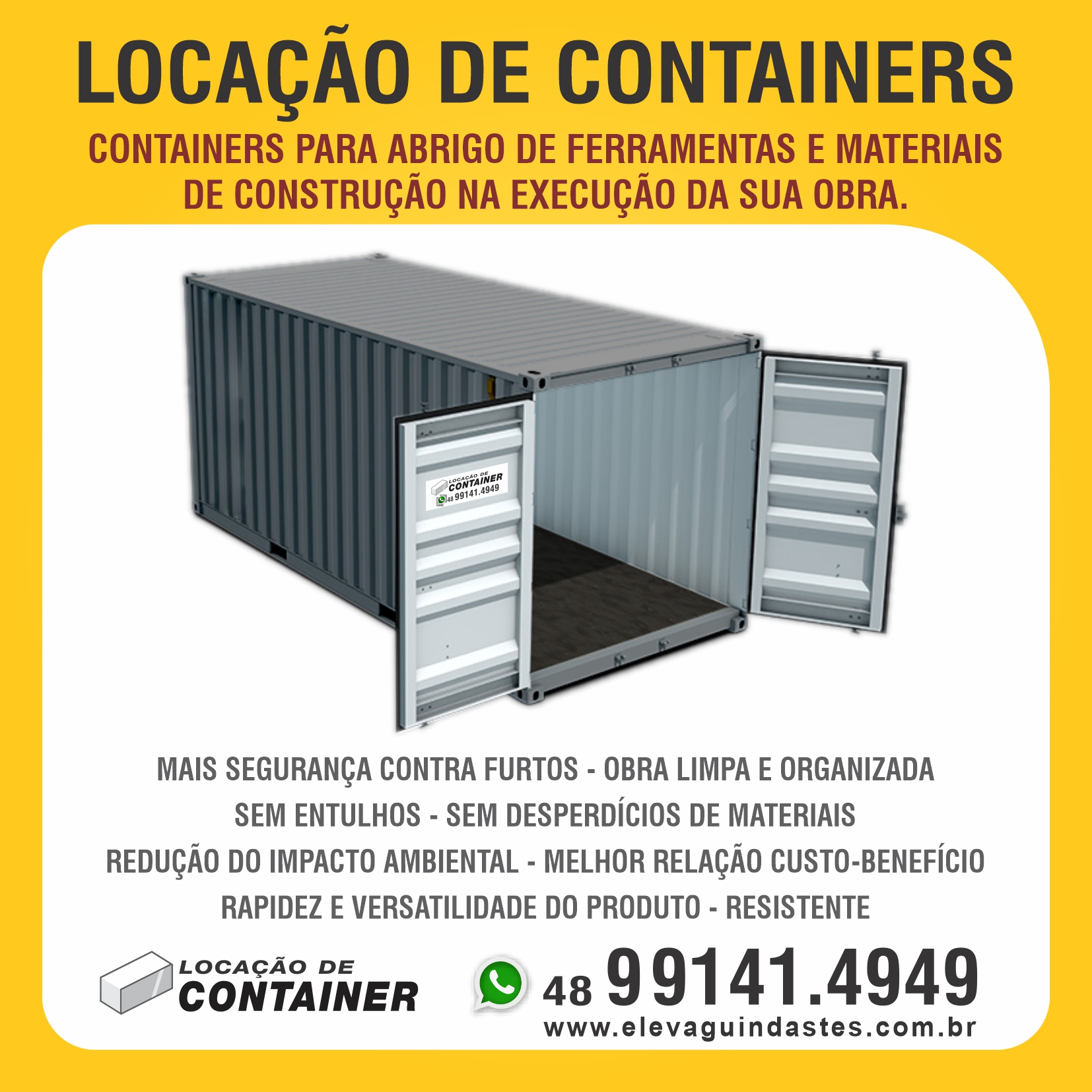 , Locação de Containers